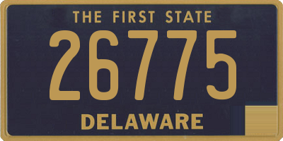 DE license plate 26775