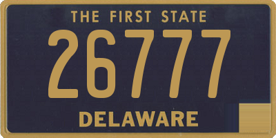 DE license plate 26777