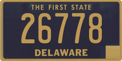 DE license plate 26778