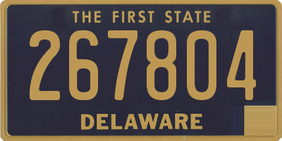 DE license plate 267804