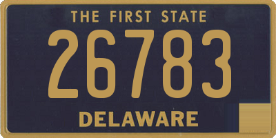 DE license plate 26783