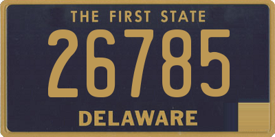 DE license plate 26785