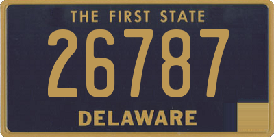 DE license plate 26787