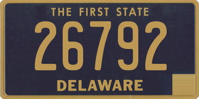 DE license plate 26792