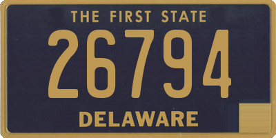 DE license plate 26794