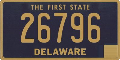 DE license plate 26796