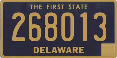 DE license plate 268013