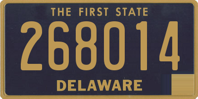 DE license plate 268014