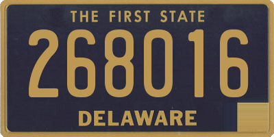 DE license plate 268016