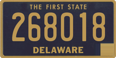 DE license plate 268018