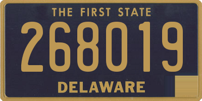 DE license plate 268019