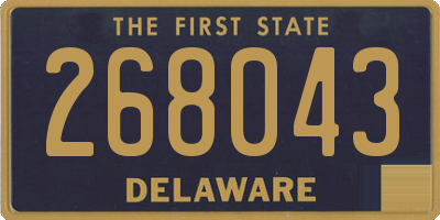 DE license plate 268043