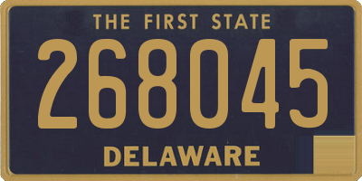 DE license plate 268045