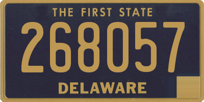 DE license plate 268057