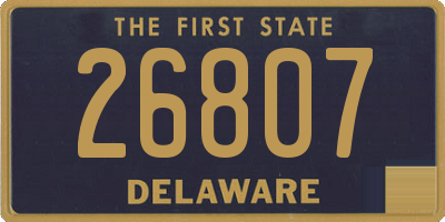 DE license plate 26807