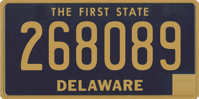 DE license plate 268089