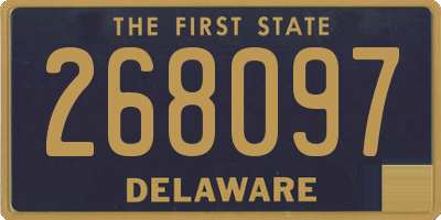 DE license plate 268097
