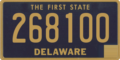 DE license plate 268100