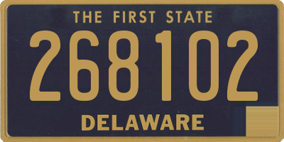 DE license plate 268102