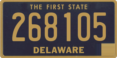 DE license plate 268105