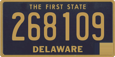 DE license plate 268109
