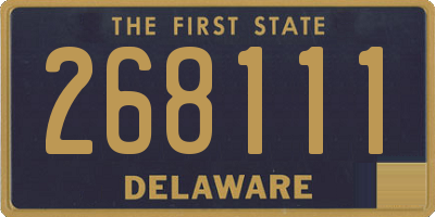 DE license plate 268111