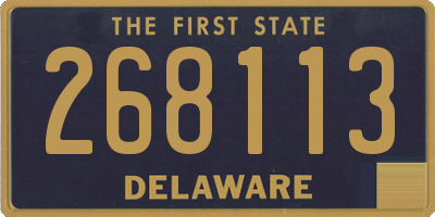 DE license plate 268113