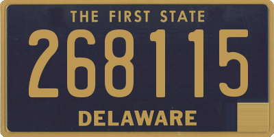 DE license plate 268115