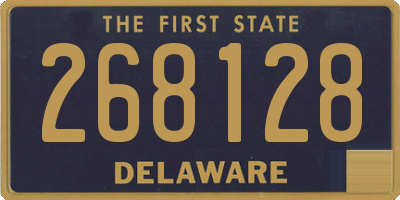DE license plate 268128