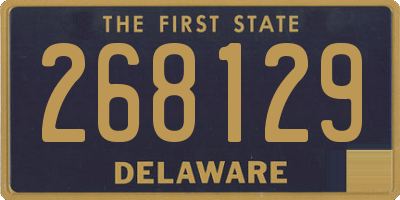 DE license plate 268129