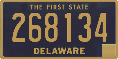 DE license plate 268134