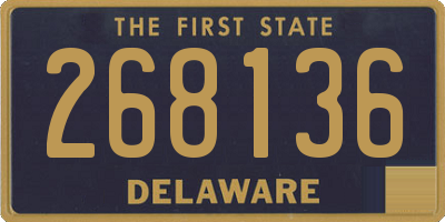 DE license plate 268136