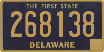 DE license plate 268138