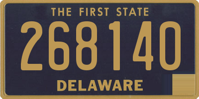 DE license plate 268140
