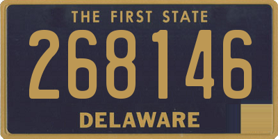 DE license plate 268146