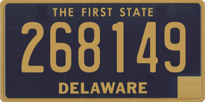 DE license plate 268149