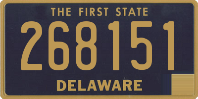 DE license plate 268151