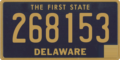 DE license plate 268153
