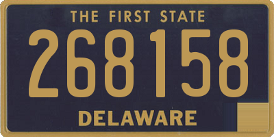 DE license plate 268158