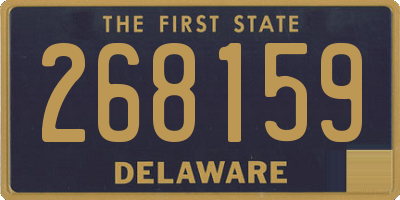 DE license plate 268159