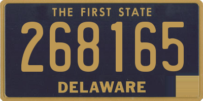 DE license plate 268165