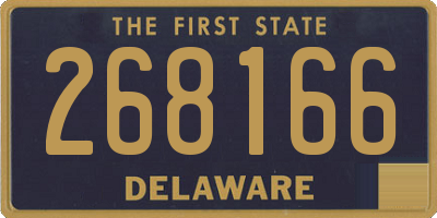 DE license plate 268166