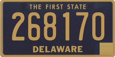 DE license plate 268170