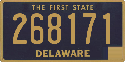DE license plate 268171