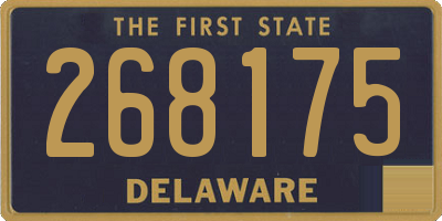 DE license plate 268175