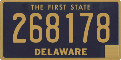DE license plate 268178