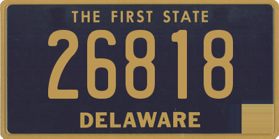 DE license plate 26818