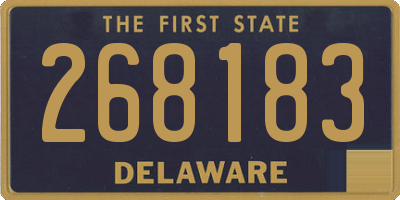 DE license plate 268183