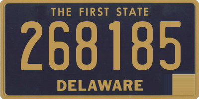 DE license plate 268185