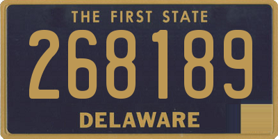 DE license plate 268189